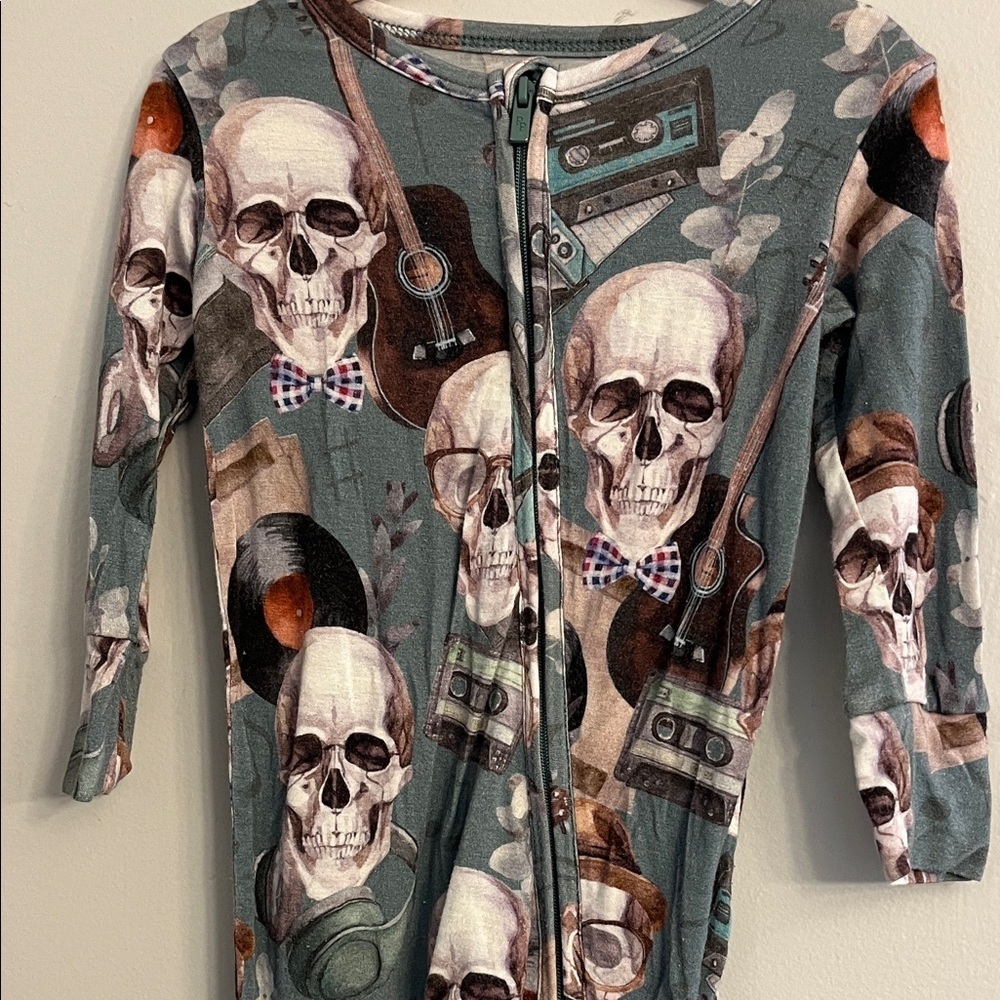 Posh Peanut 12-18 Mnths Skull and Music Themed Jumpsuit